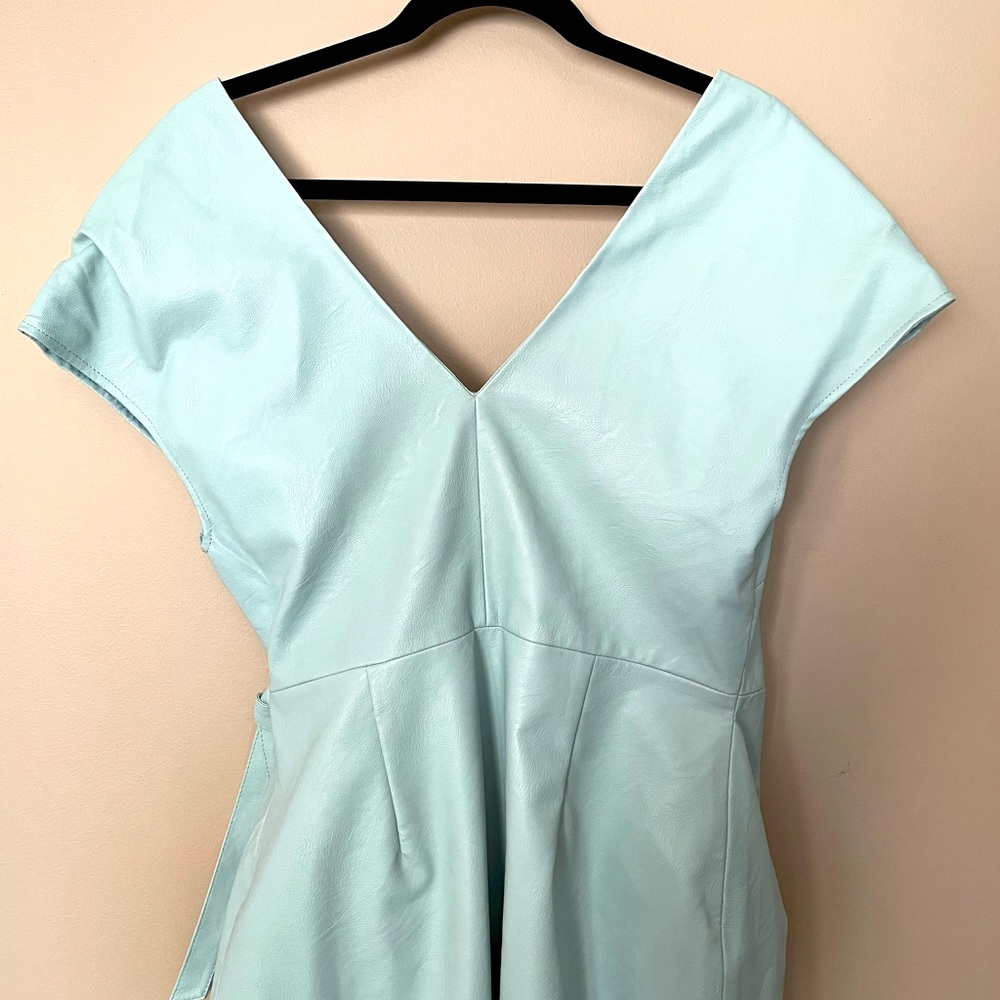 Leather wrap dress